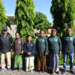 Pensioners in Kaski pose for a photo in their smart new winter wear